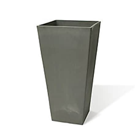 Algreen 24 x 14 x 14 in. Valencia Square Planter, Charcoal 17635